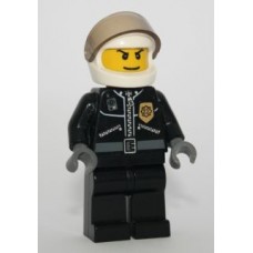 cty131 Police - City Leather Jacket with Gold Badge